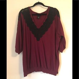 Lane Bryant size 26/28 sweater with lace